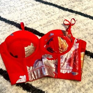 Red bustier top ♥️